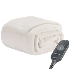 Sunbeam Heated Faux Fur Throw Blanket