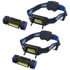 2-Pack: MORF 2-In-1 500 Lumens Headlamp with Detachable Light