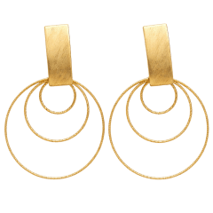 LOREN + OLIVIA Brushed Gold Earrings