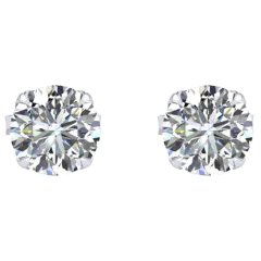 Jaclyn Smith 1/2 Carat Round Moissanite Stud Earrings