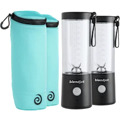 2-Pack: BlendJet 2 Portable Blenders with Insulated Sleeves