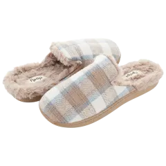 Floopi Womens Festive Plaid Slippers