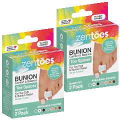 4-Pack: ZenToes Single Loop Toe Separator & Bunion Corrector