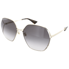 GUCCI Large Gold Hexagonal Sunglasses