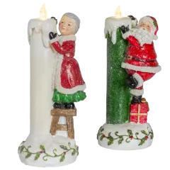 Valerie Parr Hill Personaje Navideño con Vela Iluminada