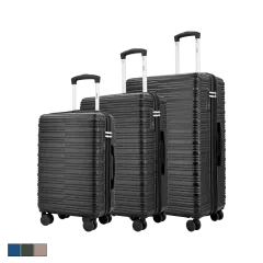 IZOD Romeo Expandable ABS Lightweight 3-Piece Luggage Set