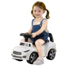 VEVOR Toddler Ride On Push Car with Music Steering Wheel & Under Seat Storage