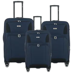 Mirage Luggage Casey 3-Piece Soft Shell Expandable Dual Spinner Luggage Set