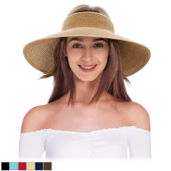 Ciana Sombrero de Verano de Ala Ancha Plegable
