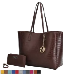 MKF Collection Sadie Juego de Bolso Tote Extragrande y Cartera de Mano de Mia K