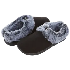 Floopi Womens X Microsuede Closed Back Clog Slippers