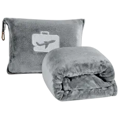 Luxury Home Manta de Viaje y Almohada 2 en 1 de Microfelpa Suave