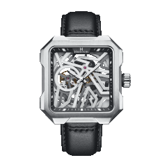 Heritor Reloj Automático Campbell con Correa de Cuero y Diseño Esqueleto