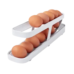 Titan Space-Saving Two-Tier Rolling 14-Egg Storage Dispenser & Organizer