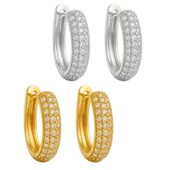 Hollywood Sensation Nadia Pavé Aretes Aros Huggie