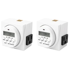 2-Pack: UltraGrow 120V Digital Programmable 7-Day Timer