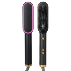 Vysn 5-Temperature Hair Straightener & Curler Hot Brush