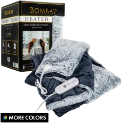 Bombay Faux Fur Reversible Heated Throw