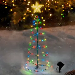 Touch Of ECO Merrylite Solar LED Metal Christmas Tree Stake Light