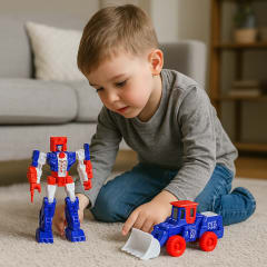 3-Pack: MorphMaster Kid's 2-In-1 Transforming Robot Toys