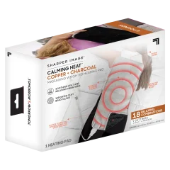 Sharper Image Calming Heat Copper + Charcoal Weighted Massaging Heating Pad