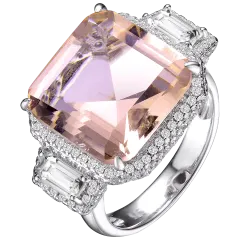 The Vintage Glamour Morganite Ring