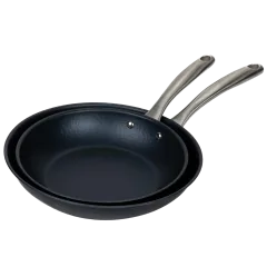 Alva Cookware 2-Piece Black Angus Carbon Steel Frying Pan Set