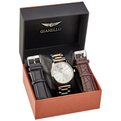 Gianello Virtus Interchangeable 3 Strap Watch Set