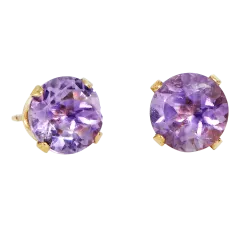 The Classic Amethyst Stud Earrings