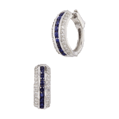 Savvy Cie Genuine Gemstone Hoop Earrings