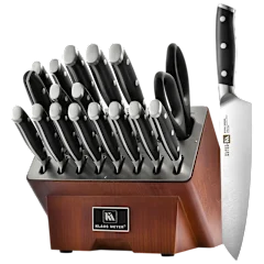 The 19-Piece Knife Set With Labeled Storage Block