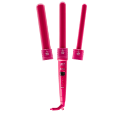ISO Beauty 3-in-1 Tourmaline-Infused Ceramic Interchangeable Curling Set