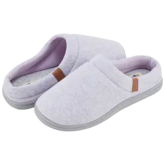 Floopi Womens Sydney Ribbed Knit Clog Slippers