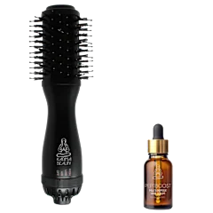 Karma Beauty Mini Compact Oval Barrel Blowout Duo Hair Care Set