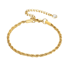 Hollywood Sensation Elegant Gold Rope Bracelet