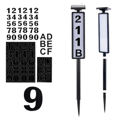 Infinite Basics Placa de Dirección para Casa con Luz LED Solar y Estaca para Sue