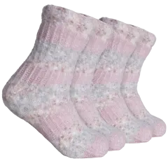 2-Pack: Nicole Miller Ladies Chenille Popcorn Lodge Socks
