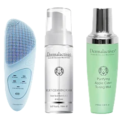 Dermalactives Cleanse & Glow Bundle with Cleansing Foam & Toning Mist
