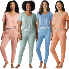 2-Pack: Avalanche Short Sleeve Yummy Jogger Sets