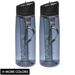 2-Pack: LifeStraw Go 22oz Tritan Water Filter Bottle