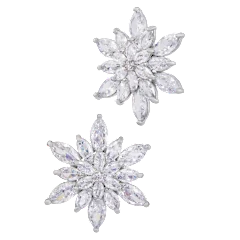Savvy Cie Cubic Zirconia Cluster Stud Earrings