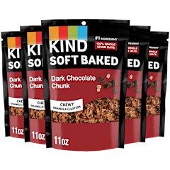 5-Pack: KIND Soft Baked Dark Chocolate Chunk Granola Clusters