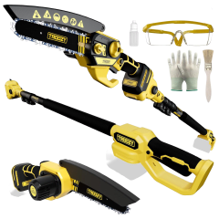 Troozy 2-In-1 Cordless Telescopic Pole Saw & Brushless Mini Chainsaw