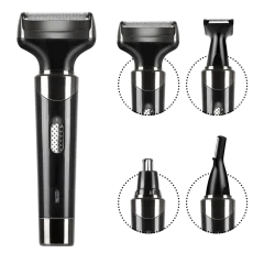 Vysn Unisex 4-In1 Rechargeable Face & Body Hair Trimmer