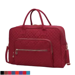 MKF Collection Jayla Solid Quilted Cotton Women’s Duffle Bag by Mia K.