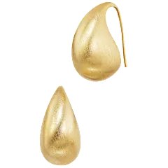 Savvy Cie Gold Plated Teardrop Earrings
