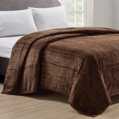Luxury Home All Season Chevron Braided Microplush Blanket