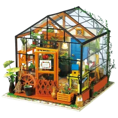 Robotime Cathy's Flower House DIY Miniature Dollhouse Kit