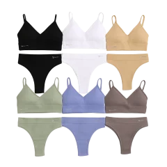 Talmont Soft Seamless Ribbed Bra & Panty Set
