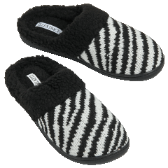 Ellen Tracy Women Knit Slipper with Sherpa Collar